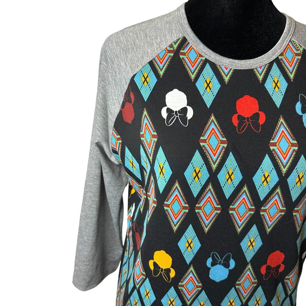 LuLaRoe Disney Minnie Mouse Randy Raglan Baseball Tee - Picture 3 of 6